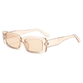 Retro-Sonnenbrille mit transparentem teebraunem Rahmen und passenden getönten Gläsern - Hellbrauner Rahmen Braune Gläser