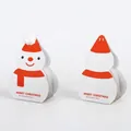 Christmas snowman candy gift boxes with Merry Christmas greeting in red and white colors - XT41-Snowman
