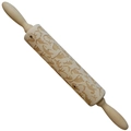Holz-Nudelholz mit graviertem Dinosaurier-Muster für Prägeplätzchen - Dinosaurier Muster (JM01032)