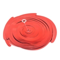 Single red metallic PVC spiral swirl decoration for festive birthday and wedding parties - Shiny Double Spiral-Red (6pcs/pack)