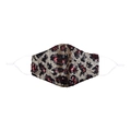 Detail of leopard print sequins on a breathable fashion face mask with adjustable ear loops - Adult / Wine Red Leopard