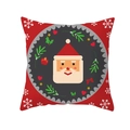 Christmas pillowcase with red fabric featuring Santa Claus and white snowflake patterns - Red Background Snowflake Santa(DRD213-30)