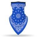 Blue Paisley neck gaiter mask with stars and stripes pattern for outdoor sports - Blue Paisley Pattern (SJJ-07)