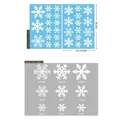 White Christmas snowflake static stickers in various sizes for glass window decoration - XC006-2 Sheets / White