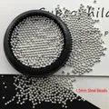 1.5mm silver metal steel beads for nail art manicure decoration in mirror finish - Silver 03-1# (1.5mm Steel Ball)