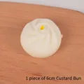 Cute 6cm slow rebound custard bun squishy toy with yellow top for stress relief - 6cm Custard Bun Squishy