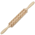 Wooden rolling pin with engraved pineapple patterns for embossing cookie dough - Pineapple Pattern (JM01691)