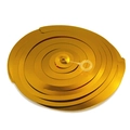 Metallic gold PVC hanging swirl decoration with plastic hook for party ceiling events - Shiny Double Spiral-Gold (6pcs/pack)