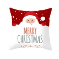 Christmas pillowcase featuring Santa Claus illustration with red snowflake background - Cute Santa Illustration(DRD213-10)