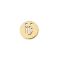 Golden Virgo zodiac pendant with mirror finish and dual holes for DIY jewelry - Virgo
