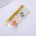Christmas gift tag set with gingerbread man and socks patterns and gold ties - 30pcs Gift Tag Set