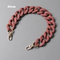 Detail of 45cm brick red matte resin chain with golden lobster clasps for bags - 45cm / Red Brown