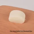 Realistic 4cm steamed bun slow rebound miniature toy keychain accessory - 6cm Sliced Steamed Bun Squishy