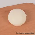 White 7cm round steamed bun squishy toy with soft texture for stress relief - 7cm Round Steamed Bun Squishy