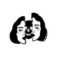 Gothic punk enamel pin featuring a split female face and skull design in black and white - Split Skeleton Lady Style (CC1282)