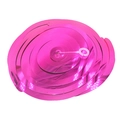 Pink metallic PVC spiral hanging ornament with ceiling hook for party decoration - Shiny Double Spiral-Rose Red (6pcs/pack)