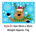 Stickers Noël renne 20x30cm, décalcomanies statiques double face avec 28 pièces - Modèle 02 Renne