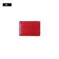 Portacarte corto in pelle PU rossa con scomparti multipli e design minimalista - Rosso