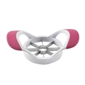 Kitchen apple slicer with white plastic frame and pink silicone anti-slip handles - Apple Slicer Style 2 / Red