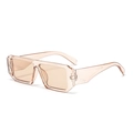Rectangle sunglasses in translucent champagne frame with light tinted lenses - Champagne Frame Champagne Lens