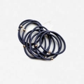 Dettaglio di elastici per capelli blu scuro elastici con piccole perle dorate - Blu