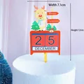 Christmas acrylic cake topper featuring a reindeer, Merry Christmas sign, and 12cm height - Elk