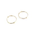 Pendientes de aro dorados con nudo en acero inoxidable para moda de mujer - 30MM / Dorado