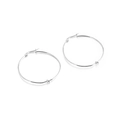 Minimalist silver stainless steel hoop earrings featuring a unique knotted metal detail - 40mm / Steel