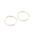 Minimalist gold knot design hoop earrings in polished stainless steel for women - 40mm / Gold