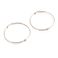 Minimalist large circular knot hoop earrings in elegant rose gold stainless steel - 50mm / Rose Gold