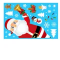 Stickers de Noël pour fenêtres, motifs Père Noël et bonhomme de neige, 20x30cm, 26 pcs - Modèle 03 Mélange Festif
