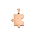 Detalle del colgante de puzzle en acero inoxidable pulido espejo de color oro rosa - Estilo de Rompecabezas 1 / Dorado
