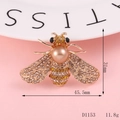 DIY pearl bee accessory with rhinestones for phone cases and jewelry, 45.5mm size - D1153 Yellow Bee