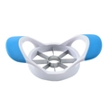 White stainless steel apple slicer with blue non-slip handles for 8-wedge coring - Apple Slicer Style 2 / Blue