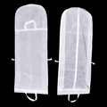 Witte non-woven kledinghoes voor trouwjurken met ritssluiting en handgrepen - 150cm / Wit