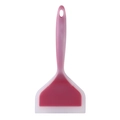 Spatule en silicone rose et rouge pour tamagoyaki et steak avec manche antiadhésif - Rouge Translucide