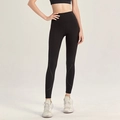 Legging de yoga noir taille haute avec détails découpés au laser et effet galbant fessier - S / Noir