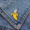 Creative dolphin banana enamel pin detail with alloy material and dimensions - Banana Dolphin