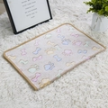 Détail d'une couverture douce en flanelle beige pour animaux avec motifs de pattes - S (60*40CM) / Café Os Empreinte de Patte