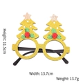 Detailed size specifications of Christmas tree glasses frame, 13.7cm width and 11.5cm height - Star Tree Gold Glasses