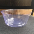 Detail view of a translucent purple plastic basket featuring a circular textured design - 15.6cm Waterproof Shell / Transparent Purple