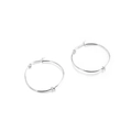 Minimalist silver knot hoop earrings in polished stainless steel for women - 30MM / Steel
