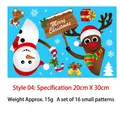 Stickers de Noël pour fenêtres avec bonhomme de neige et renne, autocollants de 20x30cm - Modèle 04 Paradis de Dessins Animés