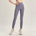 Hoch taillierte Push-up Yoga-Leggings in Grauviolett für Fitness und Laufen - S / Lila