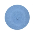 Classic light blue wool beret hat for women with soft knitted texture on white background - One Size / Sky Blue