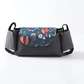 Kinderwagen organizer tas met cartoon vos print en donkerblauwe flap deksel - Dierenbos
