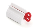 Spremi tubetto verticale con maniglia rotante rossa su base in plastica bianca - Confezione Singola (Sacchetto OPP) / Rosso