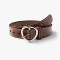 Brown PU leather belt with silver heart buckle and hollow heart-shaped cutouts for women - Camel / Length 110 Width 2.3