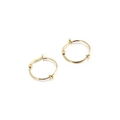 Pendientes de aro con nudo minimalista en acero inoxidable dorado brillante - 20mm / Dorado