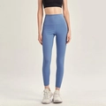Damen High Waist Yoga Leggings mit Push-Up Effekt in Blau für Fitnesstraining - S / Blau